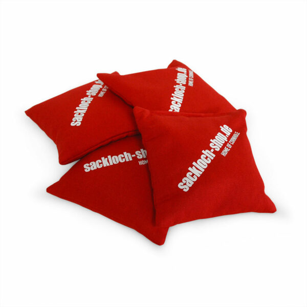 4 x Cornhole Bag in rot von sackloch-shop.de