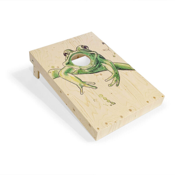 1 x Cornhole Board 90x60 cm mit Frosch-Motiv bei sackloch-shop.de