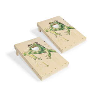 2 x Cornhole Board 90x60 cm mit Frosch-Motiv bei sackloch-shop.de