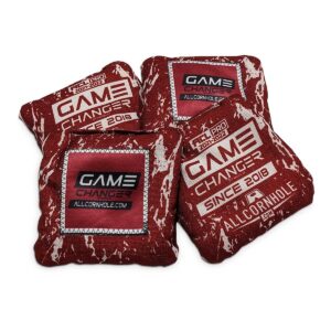 4 x All Cornhole Bags Game Changer in rot bei sackloch-shop.de