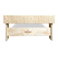 Sackloch Cornhole Boards Aufsteller mit Querstrebe und Logo-Branding
