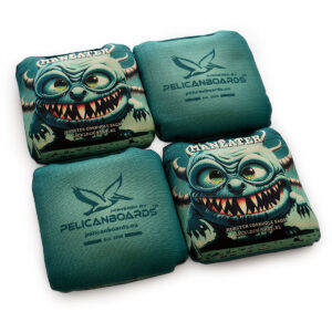 4 x Cornhole Monster ProBags Maneater green von sackloch-shop.de