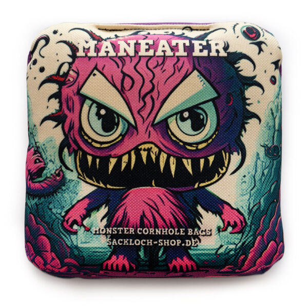 4 x Cornhole Monster ProBags Maneater purple von sackloch-shop.de